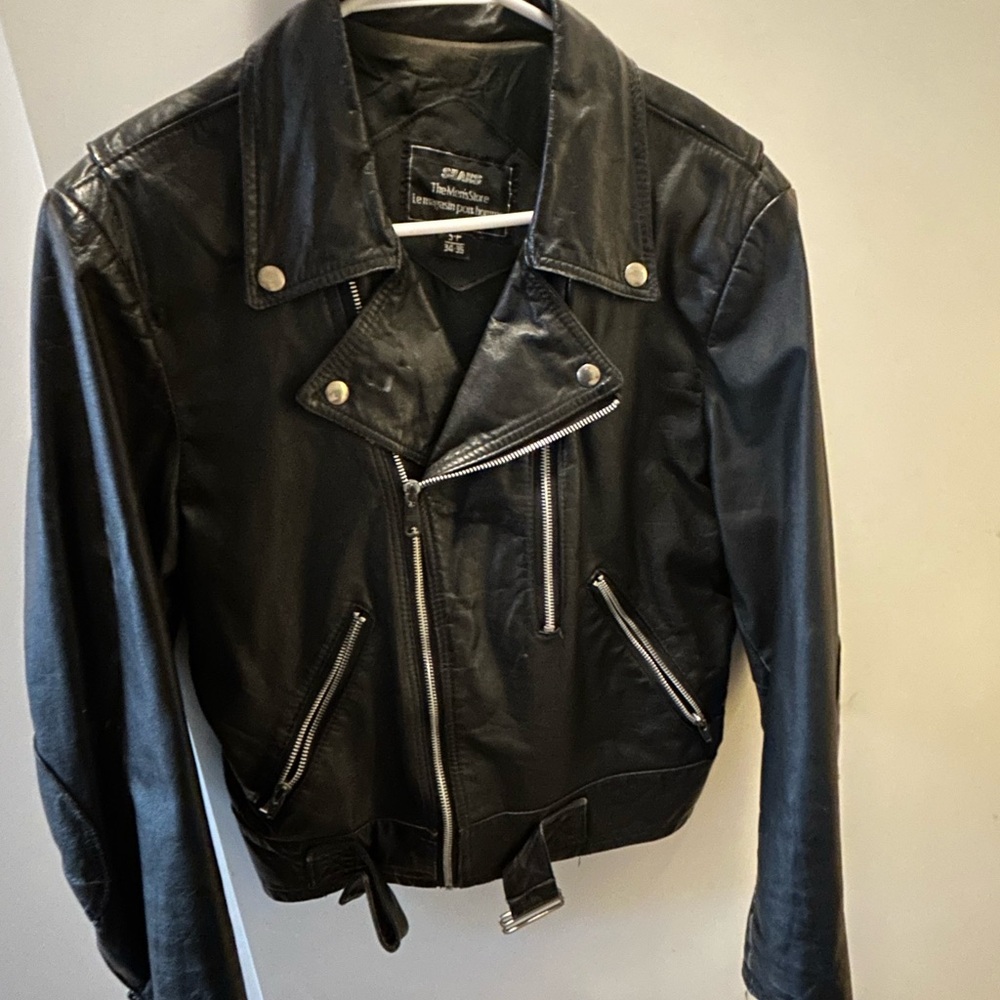 Black Leather Biker Jacket
